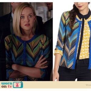 Anthro Tabitha Seared Chevron Cardigan, XS. Seen on Robyn on The Good Wife! Mult